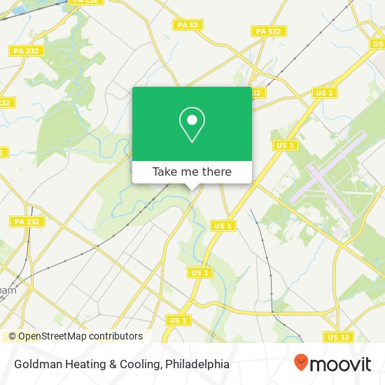 Goldman Heating & Cooling map