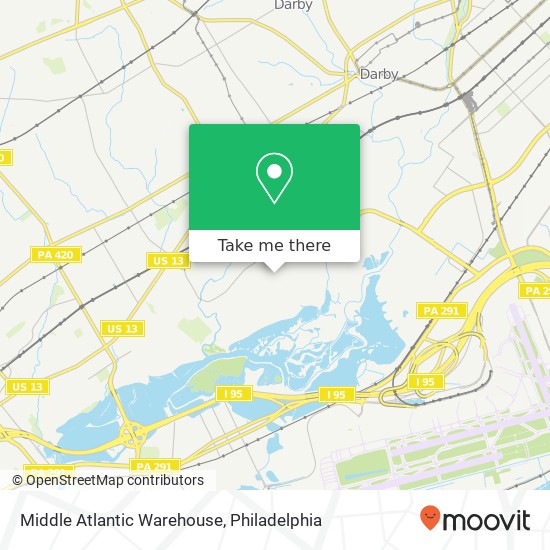 Mapa de Middle Atlantic Warehouse