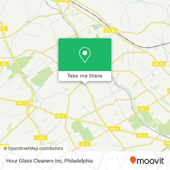 Hour Glass Cleaners Inc map