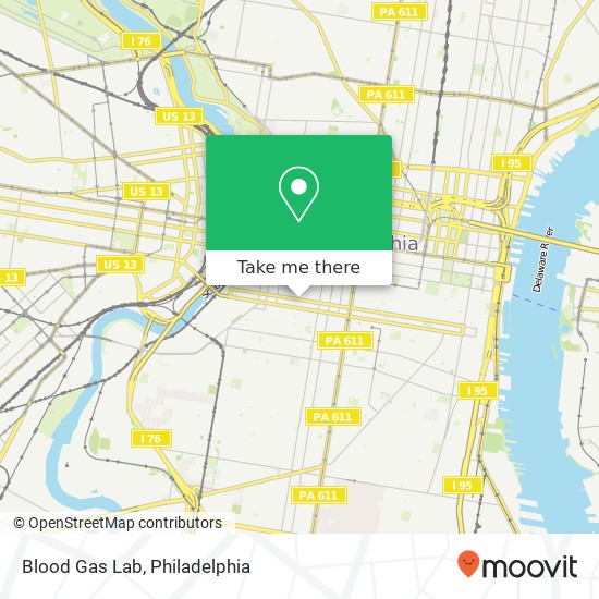 Blood Gas Lab map