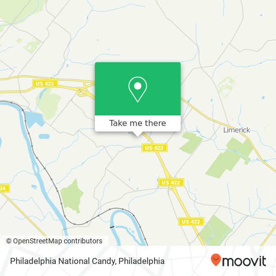 Philadelphia National Candy map