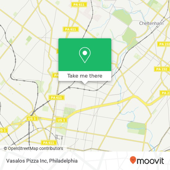 Vasalos Pizza Inc map