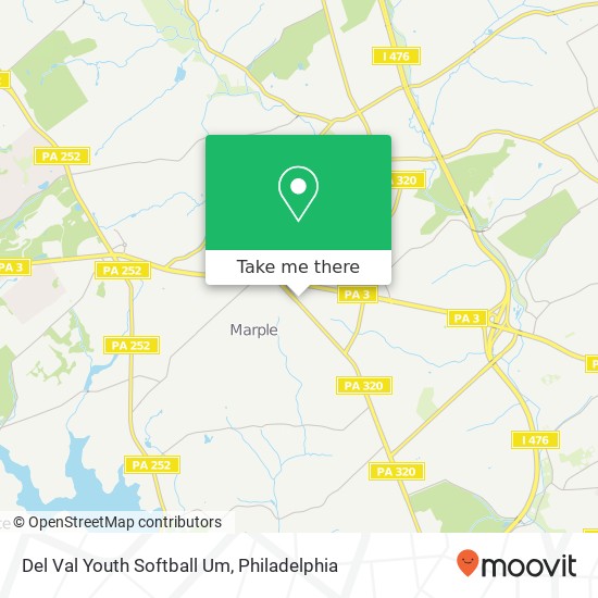 Del Val Youth Softball Um map
