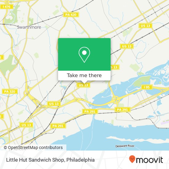 Little Hut Sandwich Shop map