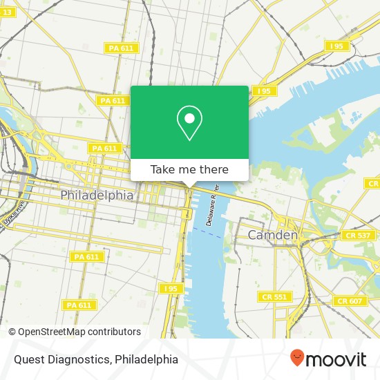 Quest Diagnostics map