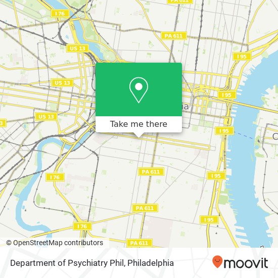 Department of Psychiatry Phil map