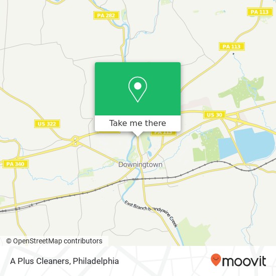 A Plus Cleaners map