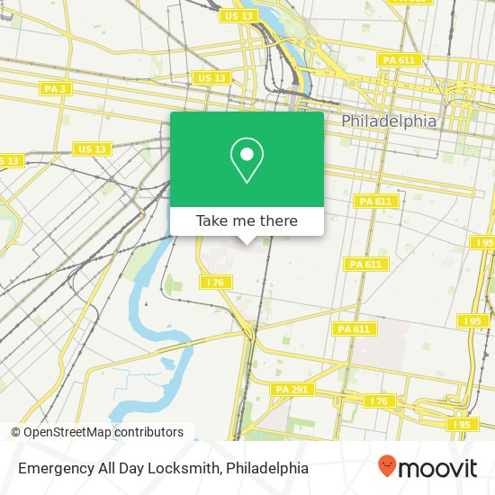 Mapa de Emergency All Day Locksmith