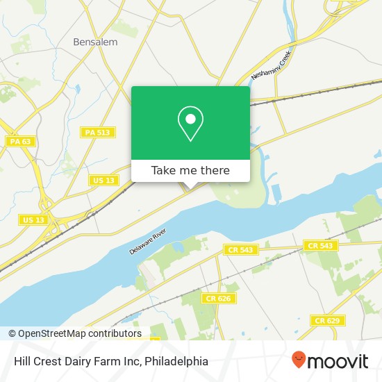 Mapa de Hill Crest Dairy Farm Inc