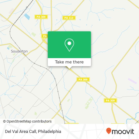 Del Val Area Call map