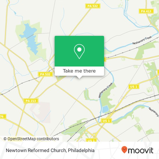 Newtown Reformed Church map