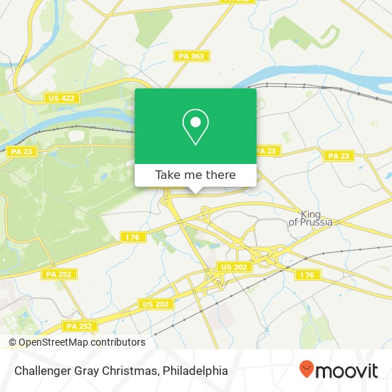 Challenger Gray Christmas map
