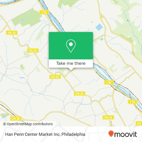 Han Penn Center Market Inc map