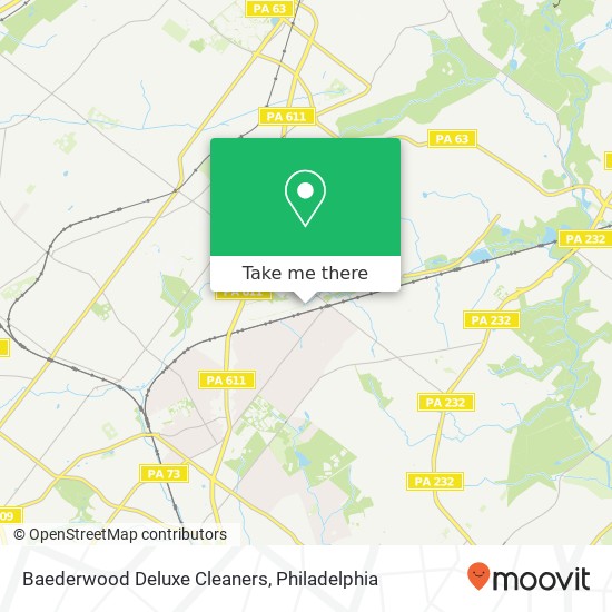 Baederwood Deluxe Cleaners map