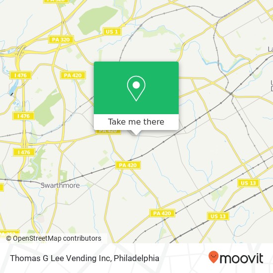 Thomas G Lee Vending Inc map
