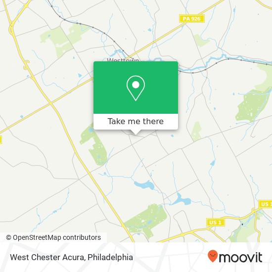 West Chester Acura map