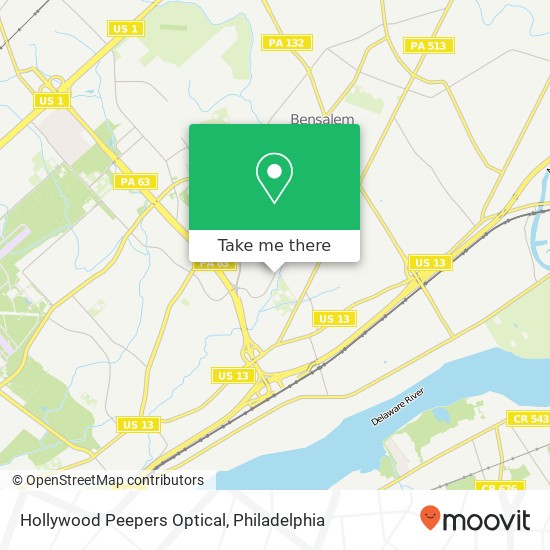 Mapa de Hollywood Peepers Optical