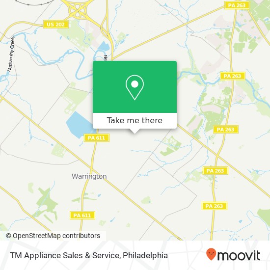 TM Appliance Sales & Service map