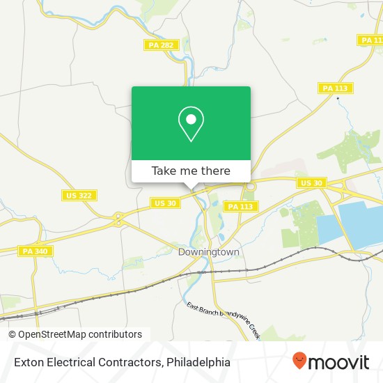 Exton Electrical Contractors map
