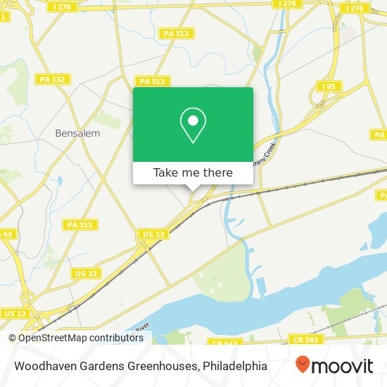 Mapa de Woodhaven Gardens Greenhouses