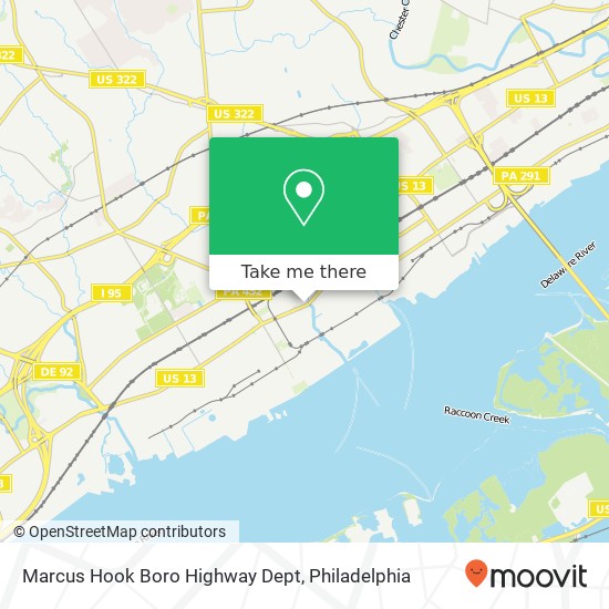 Marcus Hook Boro Highway Dept map