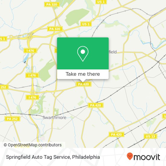 Springfield Auto Tag Service map