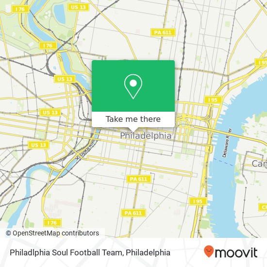 Mapa de Philadlphia Soul Football Team