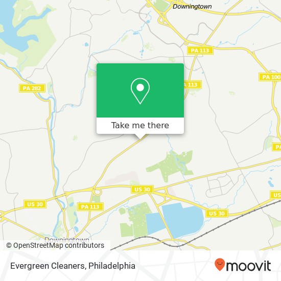 Evergreen Cleaners map