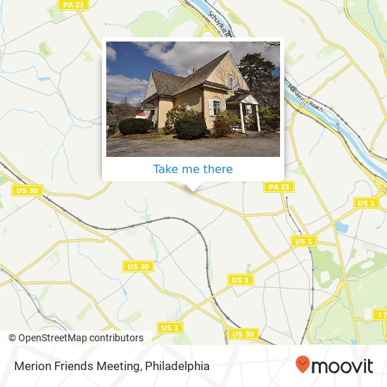 Merion Friends Meeting map