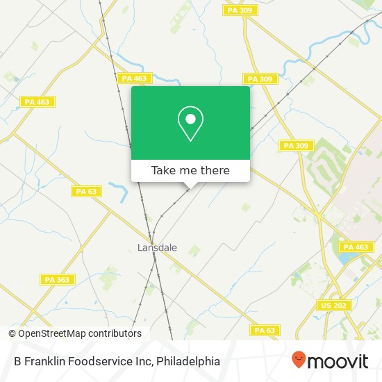 B Franklin Foodservice Inc map