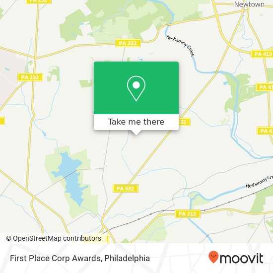 First Place Corp Awards map