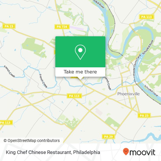 Mapa de King Chef Chinese Restaurant