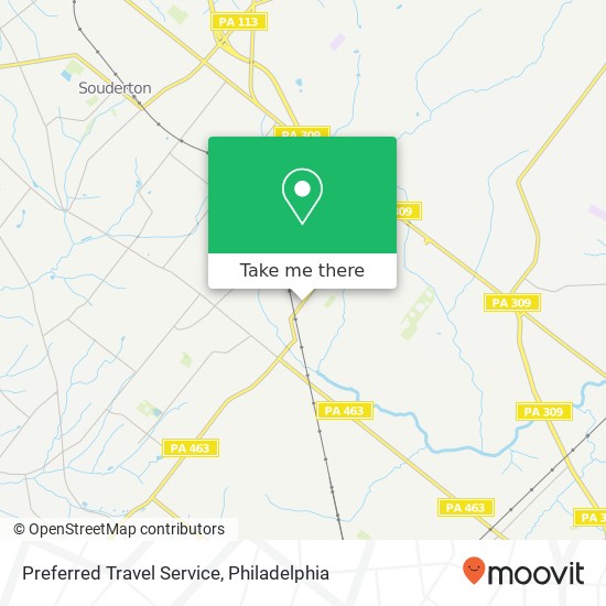 Preferred Travel Service map