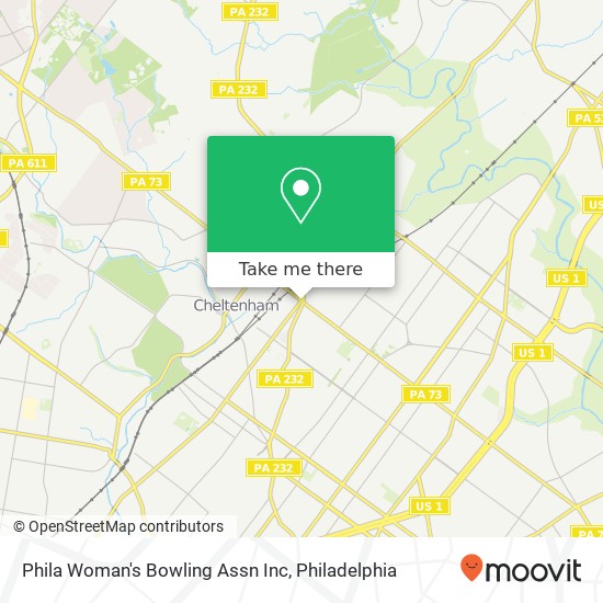 Mapa de Phila Woman's Bowling Assn Inc