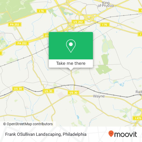 Frank OSullivan Landscaping map