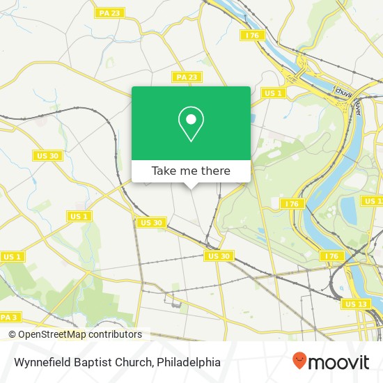 Wynnefield Baptist Church map