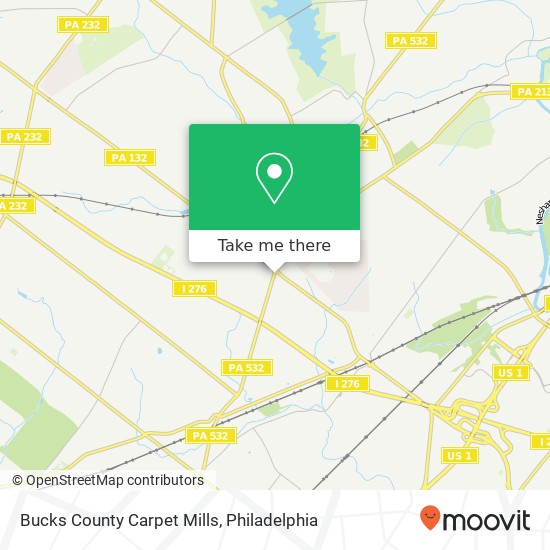 Bucks County Carpet Mills map