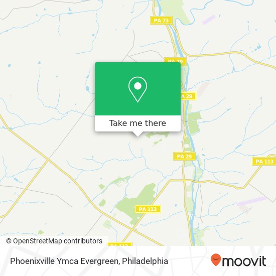 Mapa de Phoenixville Ymca Evergreen