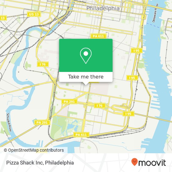 Pizza Shack Inc map