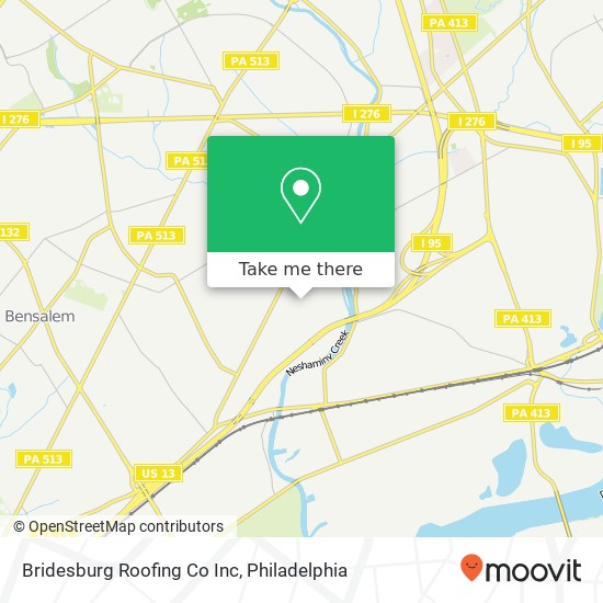 Bridesburg Roofing Co Inc map