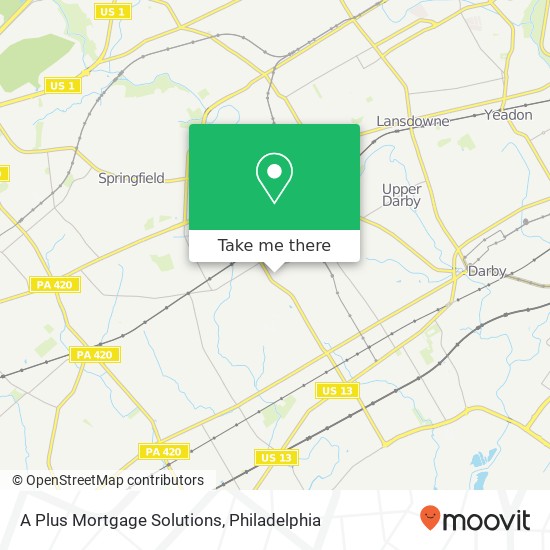 A Plus Mortgage Solutions map