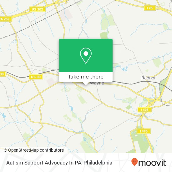 Autism Support Advocacy In PA map