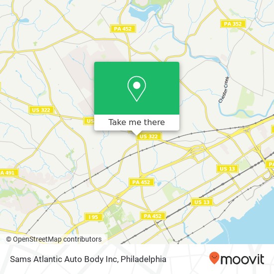 Mapa de Sams Atlantic Auto Body Inc