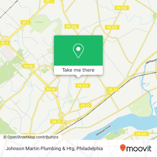 Johnson Martin Plumbing & Htg map