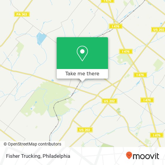 Fisher Trucking map