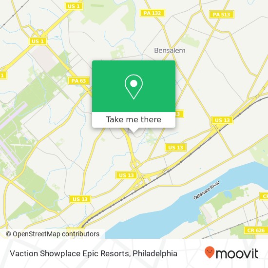 Mapa de Vaction Showplace Epic Resorts