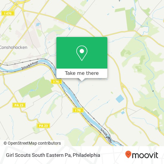 Mapa de Girl Scouts South Eastern Pa