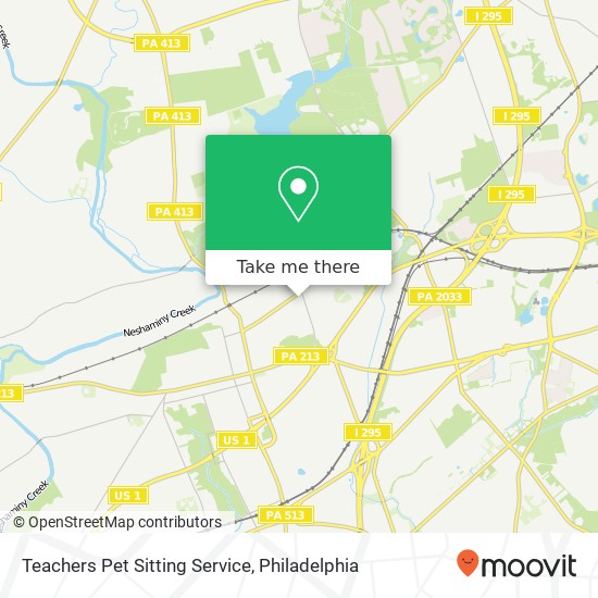 Mapa de Teachers Pet Sitting Service