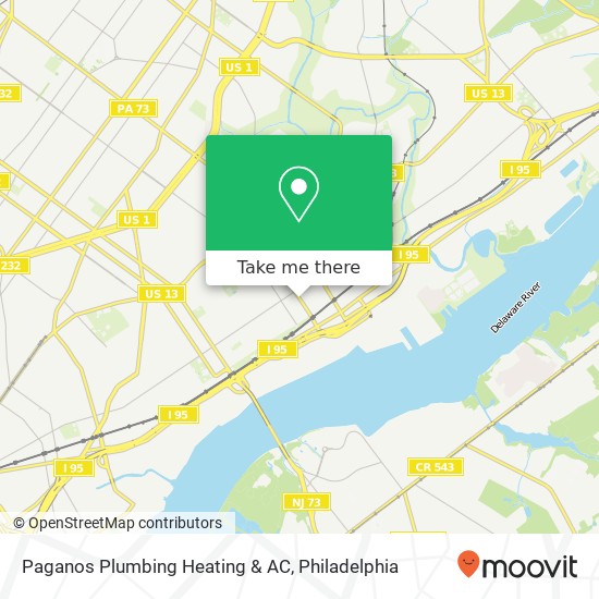 Paganos Plumbing Heating & AC map