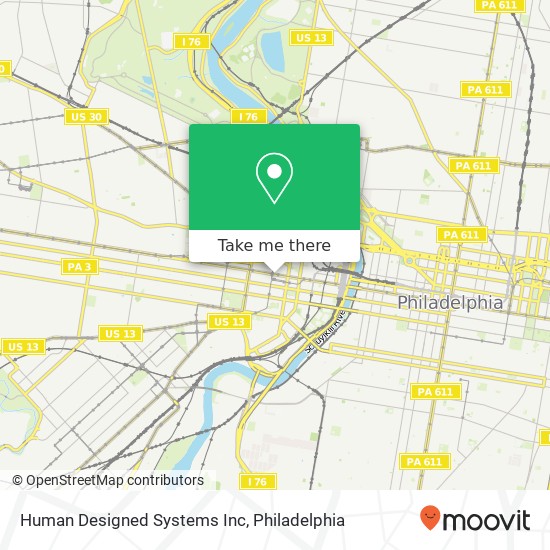 Mapa de Human Designed Systems Inc